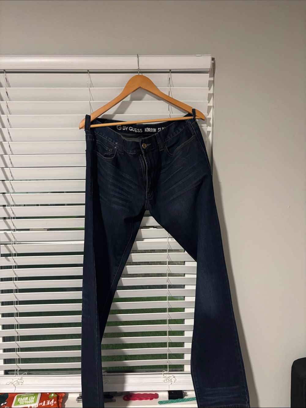 GUESS Men's Dark Indigo Bootcut Jeans